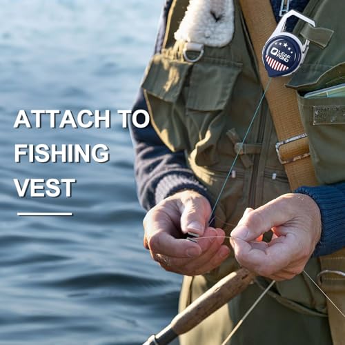 3pcs Fly Fishing Retractor & 3pcs Coiled Fish Lanyard | Retractable Zinger with 24" Dyneema Cord(5oz) for Anglers Vest, 32" Carabiner Coil Tether for Pliers, Scissor