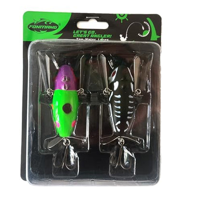 FONMANG Top Water Fishing Lures, 3-Pcs Topwater Lures for Bass Walleye Pike, 2025 New Wasp Crawl Bait for Freshwater and Saltwater - color: E-Rainbow Plated Cicada