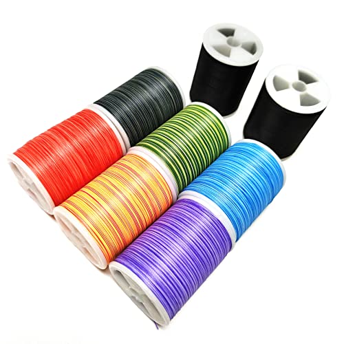(8pcs*240yd) Kalavarma Rod Wrapping Thread for Fishing Rod Wrapping Thread Rod Building Repair - style: NCP 6+2 klm009