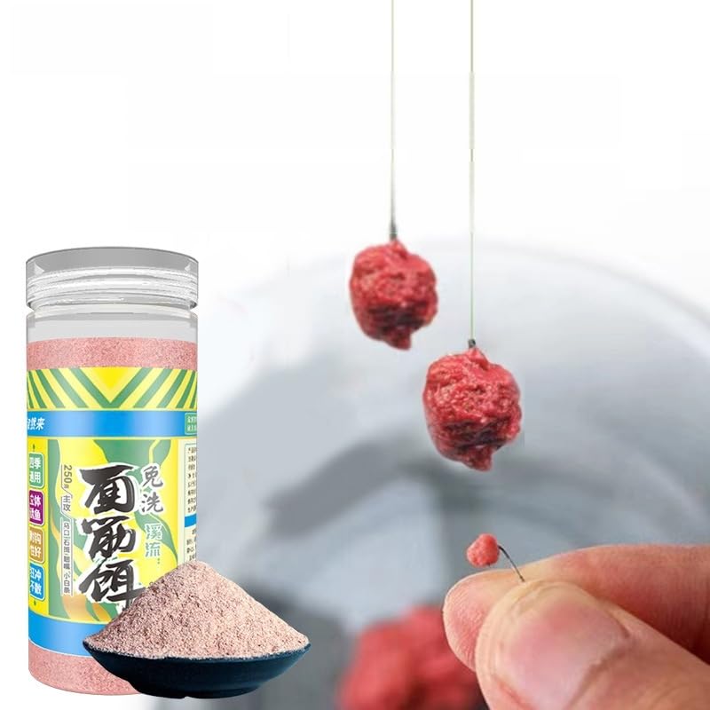 1pcs 250g No-Wash Gluten Fishing Bait, High Protein Formula for Grouper, Pale Chub & Freshwater Stream Fish, Ready-to-Use Soft Dough Bait