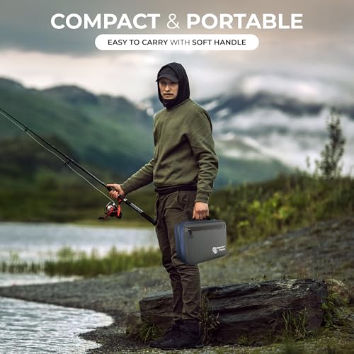 Reaction Tackle Deluxe Bait Binder, Water Resistant Soft Bait Storage System for Soft Plastics and Rigs with Zippered Sleeves, 4 Sleeves Double Pocket - size: 4 Sleeves Double Pocket