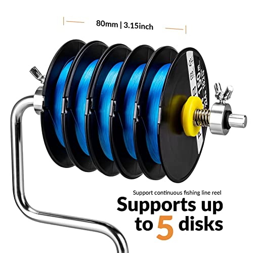 THKFISH Fishing Line Spooler Fishing Line Winder Spooler Fishing Accessories Adjustable Stable Portable Fishing Line Spooler/Fishing Line Remover - color: D-Line Spooler Rod Clamp & Table Clamp