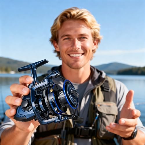 Sougayilang CCF 7000 Big Pit Spinning Reel – 33LB Max Drag, 13+1 Bearings, 4.7:1 Gear Ratio, Long Cast Surf Reel for Carp, Catfish & Saltwater Big Game
