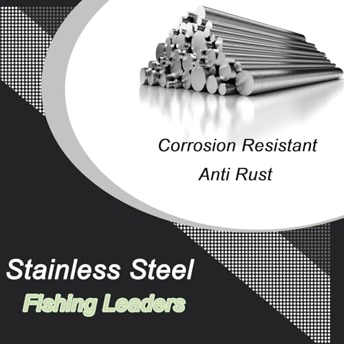QISHUO Steel Swivel Fishing Leaders Freshwater Wire Stainless Fishing Leader Saltwater Fishing Rigs Wire Leaders Lures White Nickel - color: Silver, size: Size #3 (9.8in-40lb) 30pcs