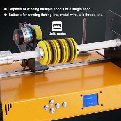 Automatic Winding Machine 900RPM Meter Winder Machine with Auto-Wire Alignment, Compatible with 18-46AWG Wire, Ideal for Fishing Lines, Silk Threads