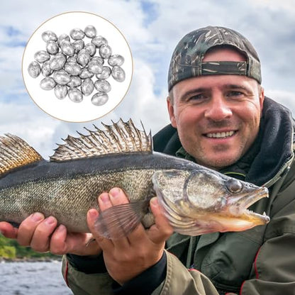 Egg Fishing Sinker Weights Kit Egg Weights Rig Drop Bass Casting Fishing Sinkers Saltwater Freshwater Gear Tackle - size: 4oz