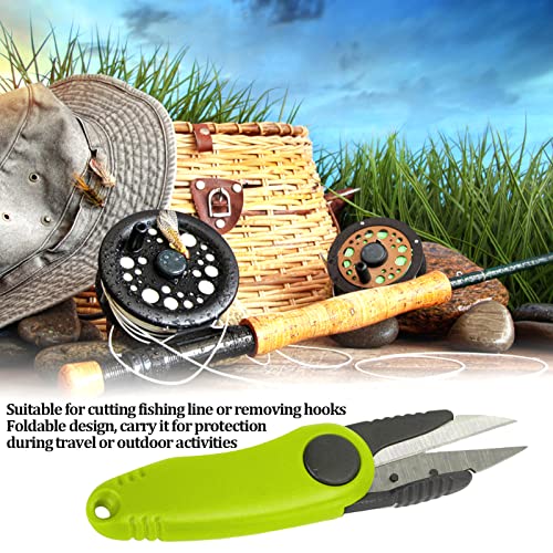 Pilipane Shrimp Shaped Fishing Line Scissors, Folding Fishing Tackle Scissors Shrimp Shape Multifunction Convenient Fishing Line Cutter Foldable Tackle for for Accurate Cuts (Yellow)