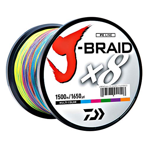 Daiwa J-Braid 300M 8-Strand Woven Round Braid Line - color: MULTI-COLOR, size: 30 lb