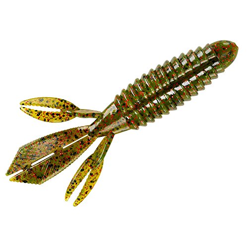 YUM Wooly Bug Creature Bait Soft Plastic Bass Fishing Lure - color: Watermelon Red, size: 4.25"