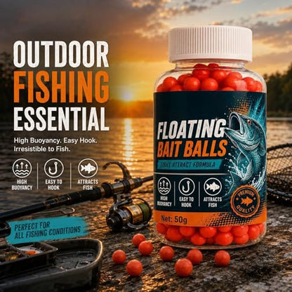 Fish Bait Floating Lure Strike High Buoyancy Floating Bait Pellet Indicator | Bait Balls for High-buoyancy floating bait pellets; fish-attracting formula with Lakes Rivers Sports Outdoors Trout Cod Bass