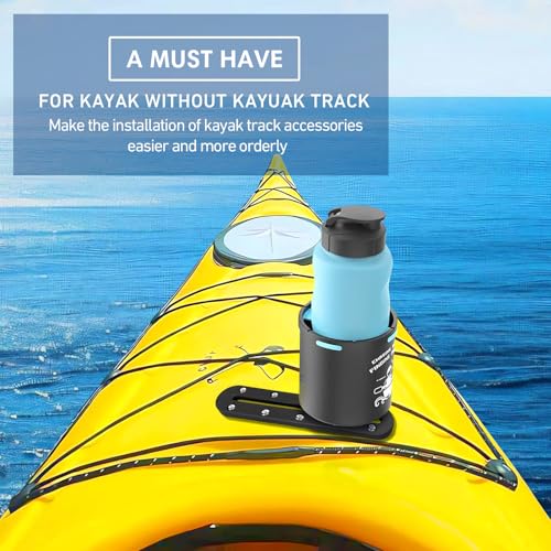 Kayak Track, Kayak Low Profile Track,Kayak Rail, Kayak Accessories Mount Track, Kayak Paddle Holder Kayak Gear Track for Fishing Rod Holde,Fish Finder, Kayak Rod Holder,Anchor Cleats - size: 9 INCH/4 PCS