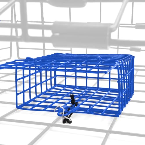 Vinyl-Coated Wire Crab Bait Cages for Heavy Duty Crab Trap Pot, Cage Box 6"x6"x3" - style: BL-1