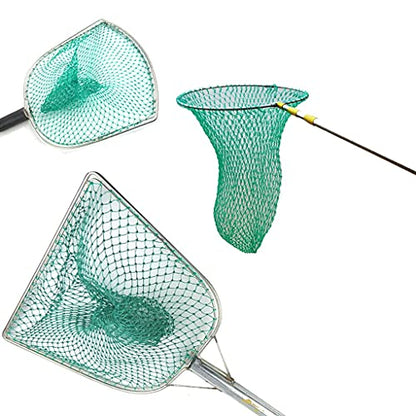 Fishing Net Replacement Netting Fishing Landing Net Replacement Net for Freshwater Saltwater Fishing Green 6 Sizes - color: Diameter 16inch/40cm