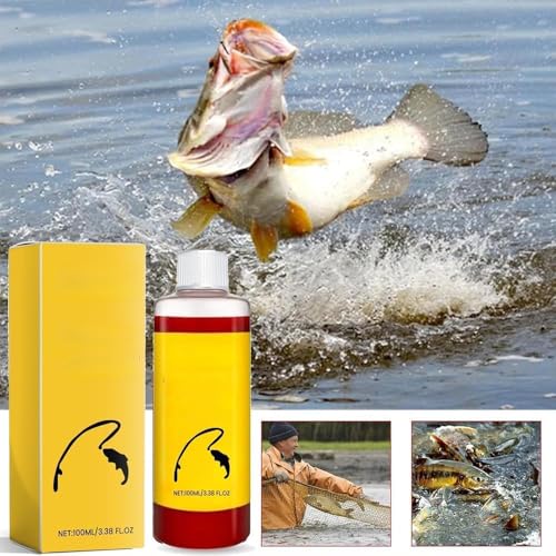 Concentrated Fish Attractant Liquid, Red Worm Liquid Spray, Fast-Acting Red Worm Formula, Fish Attractant Spray 100ml Freshwater Fishing Bait Additive, Enhances Scent & Improves Bite Response - color: 2 Pcs