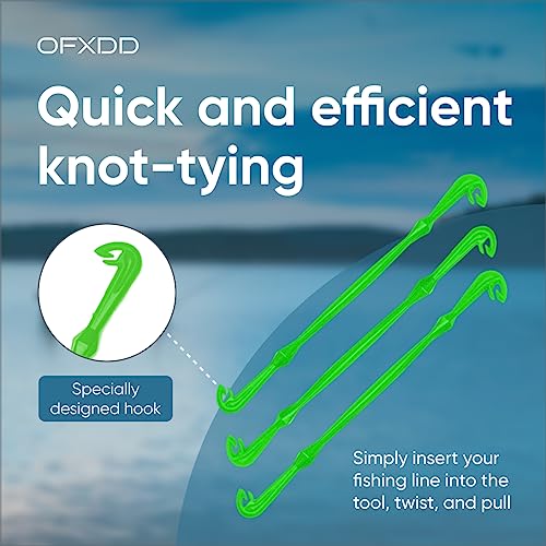 Loop Tyer - Hook Loop Tyer for Fishing - Plastic Fishing Line Knot Tying Tool, Green, 3 Pcs
