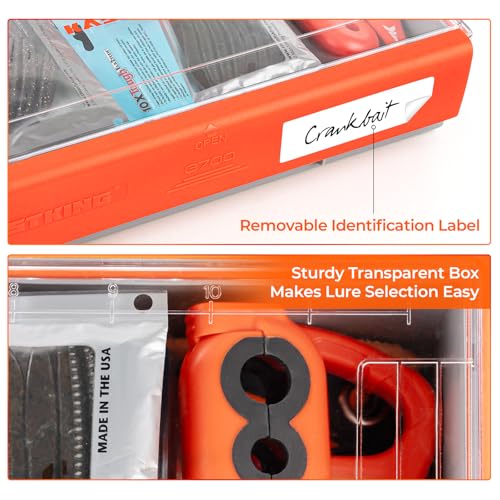 KastKing HyperSeal Waterproof Tackle Box, 3700 Deep Tackle Trays, Fishing Tackle Box Organizer With Exterior Stickers, Fishing Gear & Fishing Accessories Storage, 1 Pack No Compartment - size: 3700 Deep(1 Pack no compartment)