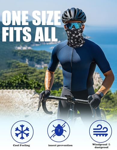 JHYWELL Cooling Neck Gaiter Face Mask, UV Protection Masks Gator, Windproof Bandana for Skiing, Fishing, Hiking, Cycling - color: Skull Union