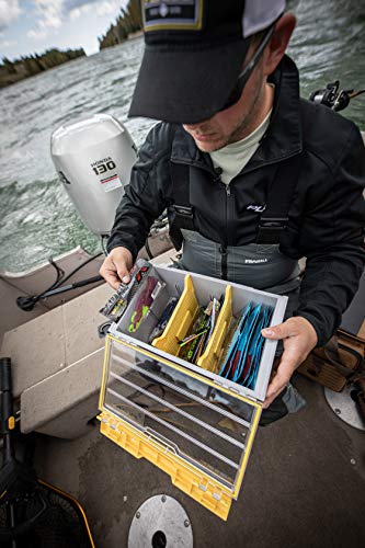 Plano EDGE Premium Plastics and Bulk Tackle Utility Box, Clear and Yellow, Rust-Resistant, Waterproof Bulk Premium Storage Organizer for Plastic Tackle - style: Plastics