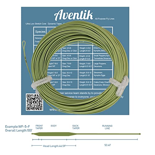 EUPHNG All-Purpose Fly Line Floating Trout Fishing Line Welded Loop Line ID Weight Forward Fly Fishing Line 100FT - color: Moss Green, size: WF3F