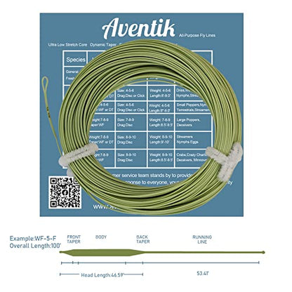 EUPHNG All-Purpose Fly Line Floating Trout Fishing Line Welded Loop Line ID Weight Forward Fly Fishing Line 100FT - color: Moss Green, size: WF3F