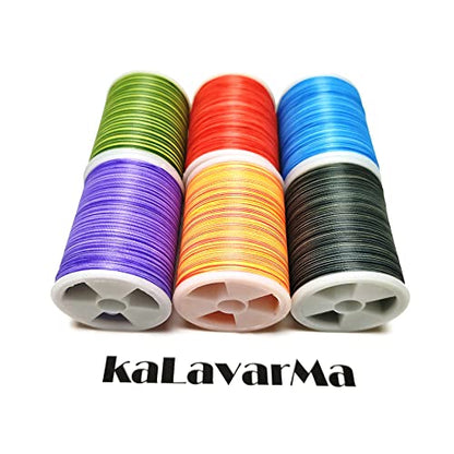 (8pcs*240yd) Kalavarma Rod Wrapping Thread for Fishing Rod Wrapping Thread Rod Building Repair - style: NCP 6+2 klm009