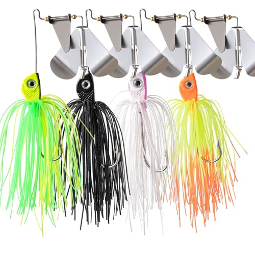Fishing Lures Buzzbait Spinnerbait Jigs Lure for Bass Pike Fishing Freshwater 5/8oz Bass Fishing Lures