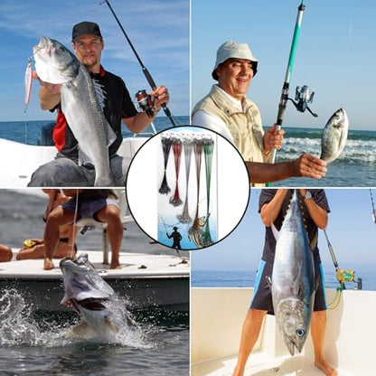 Stainless Steel Fishing Wire Leaders, Black Coated & Uncoated Options, Heavy Strength 31–100LB, 6–21in Multi Sizes with Rolling Swivels Snaps for Salt Fresh Water Shark Pike Barracuda - color: 7in/8in/9in/10in/11in-100pcs(31LB)