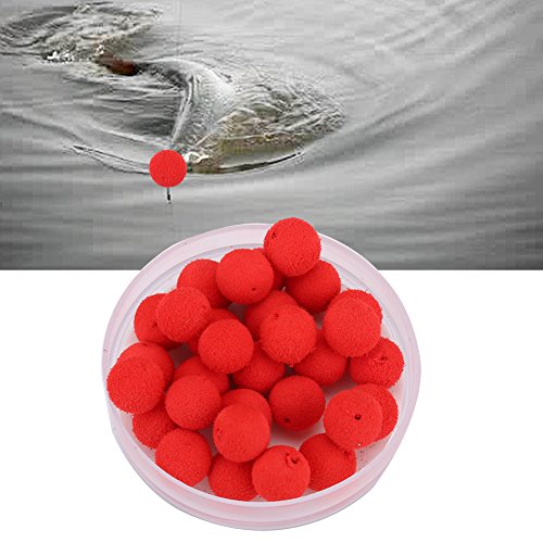 Up Boilies,Soft Red Fishing Beads,Carp Fishing Pellets,30Pcs/Lot Carp Fishing Bait Foam Up Boilies Soft Pellets Ball Carp Floating Lure Fish Food Nest Tool(10mm/0.39''-