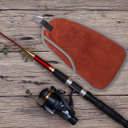 GANAZONO Fishing Towel with Carabiner Clip, Quick Dry Cotton Bait Towel for Camping, Hiking, and Outdoor Fishing Gear Cleaning