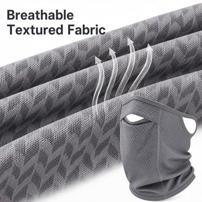 Sun Protection Face Mask with Neck Cover, Cooling Breathable Ear Loop Neck Gaiter for Fishing Cycling Running - color: Gray
