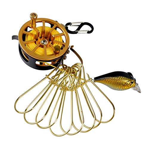Joyeee Fish Stringer, Foam Fishing Float, Lures, Baits, Ice Spearing Equipment Multi-Tools - color: #6m Golden
