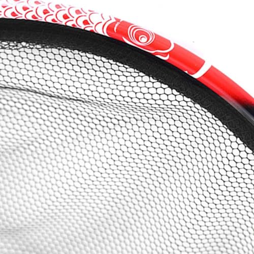 Fishing Landing Net Head Fly Fishing Net Rubber Coated Replacement Net 8mm Thread Fish Catching Releasing Landing Net Head - color: 45cm