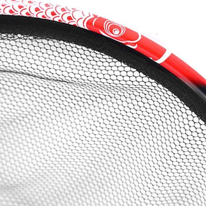 Fishing Landing Net Head Fly Fishing Net Rubber Coated Replacement Net 8mm Thread Fish Catching Releasing Landing Net Head - color: 45cm