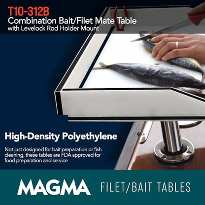 Magma Products Combination Bait/Filet Mate and Levelock Rod Holder Mount - style: 20-inch