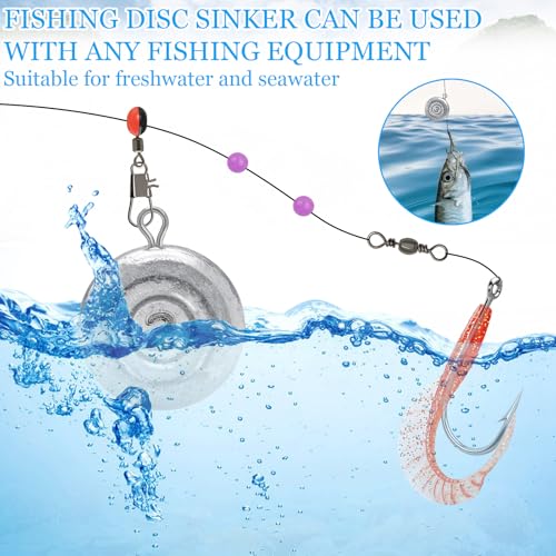 Fishing Weights Sinkers, Disc Sinkers Weights Coin Sinkers Freshwater Saltwater River Bank Surf Fishing Catfishing 1oz 2oz 3oz 4oz - style: 4oz-4pcs