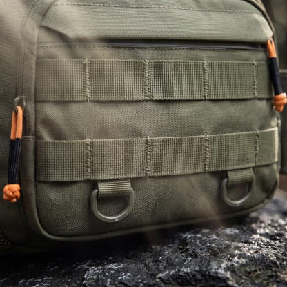Fly Fishing Backpack Vest, Lightweight Nylon Tackle Chest Pack with Multiple Storage Pockets (Khaki)