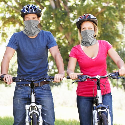 Geyoga Summer UV Protection Cooling Neck Gaiter | Sunscreen Breathable Face Scarf Bandana Mask Neck Gaiter for Outdoor Fishing Hiking Camping - color: Dark Grey
