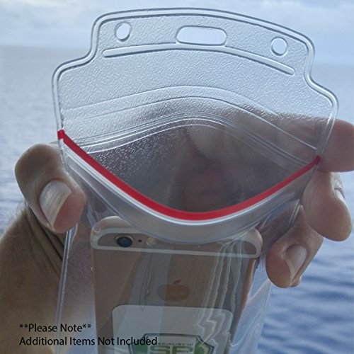 Extra Large Waterproof Badge Holder - 4 X 6 Inch Passport & International Immunization Card - Heavy Duty Resealable Zip Top Closure - 4x6 Holders by Specialist ID (Great for Cruise Essentials) - size: 1 Single