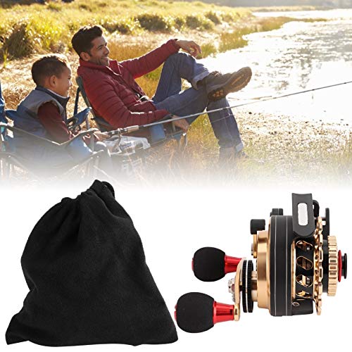 Inline Ice Fishing Reel, All Metal Fishing Wheel 3.6:1 Positioning with Magnetic Automatic Line Out Device for Raft, Lake, Sea, Rock Fishing - size: Left Hand