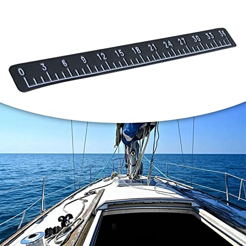 Fish Ruler for Boat 39 Inch EVA Foam Strong Adhesive Backing Stain Resistant Easy to Clean Fishing Measuring Tape Dark Gray White