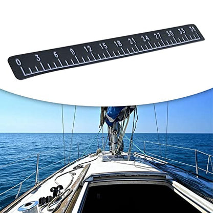 Fish Ruler for Boat 39 Inch EVA Foam Strong Adhesive Backing Stain Resistant Easy to Clean Fishing Measuring Tape Dark Gray White
