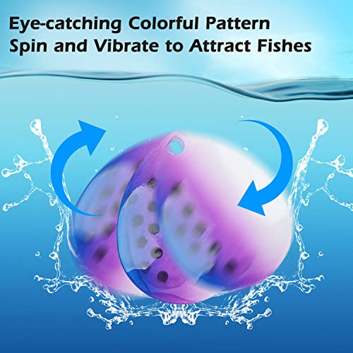 35pcs Fishing Spinner Blades Colorful Colorado Blades Kit Lure Making Supplies Easy Spin Fishing Spoons for DIY Inline Spinner Spinnerbaits Walleye Rig Freshwater Saltwater - color: Red & Green