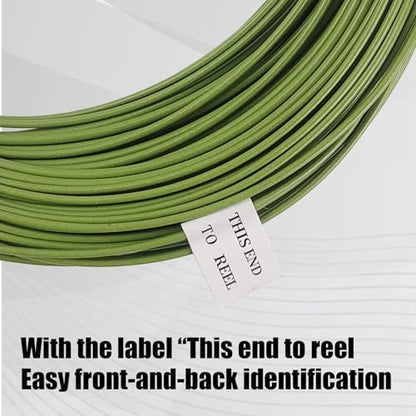 Aventik ProWeight WF Floating Fly Fishing Line Welded Loops Weight Forward Freshwater Trout Fly Line Kit WF 3 4 5 6 7 8 Low Stretch Slick Coating Accurate Casting - color: Mossgreen, size: 4F