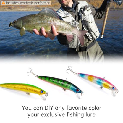 20pcs Blank Unpainted Minnow Crankbait, Blank Crankbaits Topwater Fishing Lures, Unpainted Lure Minnow for Bass Salmon Trout