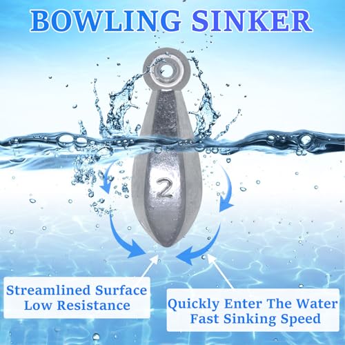 Fishing Weights Sinkers Bank Fishing Lead Sinkers Bullet Fishing Weights Ocean Saltwater Surf Fishing Gear Fishing Assortment 1oz 2oz 3oz 4oz - style: Mix-30pcs