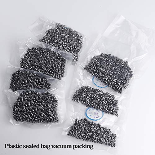 Fishing Sinkers and Weights,Removable Fishing Weights Split Shots Sinkers Carbon - Black 12 Size,Split Shot Fishing Weights - color: 0.53g/0.018oz 500pcs