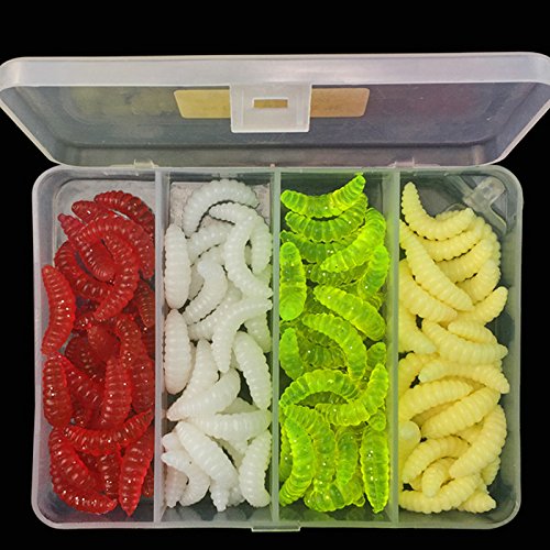 100pcs Fresh Water Fishing Bait, Soft Plastic Worms Lures, Bass Fishing Worms Lures Soft Baits