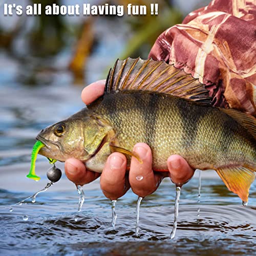 Soft Fishing Lures, 6.5cm/8cm Paddle Tail Swimbaits Soft Plastic Lures Kit for Bass Trout Walleye Crappie 30pcs/40pcs… - color: 8cm/3.15in - 30pcs