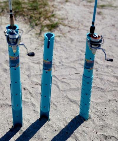 Adjustable Sand Spike Rod Holder, Sand Spike for Surf Fishing-Great for surf, Bank, Beach Fishing, from 24" Expand to 44", Easy to Set up, Save Storage, Durable.