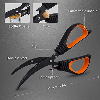 RUNCL Fishing Fillet Knife Combo Set, Fishing Tools Kit With 6" Fillet Knife, Scissors, Sharpener, Fishing Pliers and 3600 Tackle Box